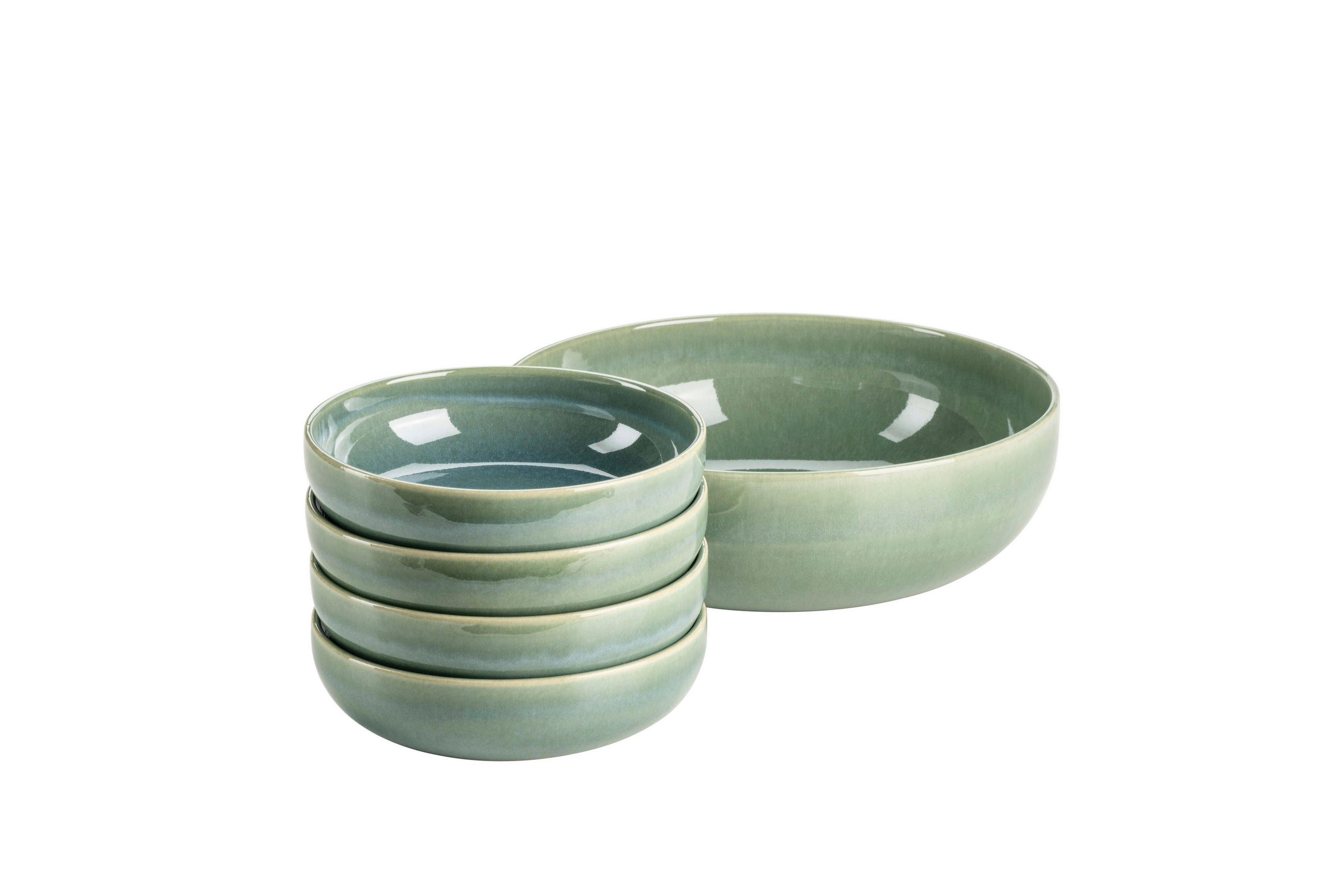 SCHÜSSELSET 5-teilig   - Hellgrün, Basics, Keramik - Mäser