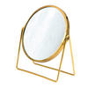 SCHMINKSPIEGEL  - Goldfarben, Basics, Glas/Metall (18,5/20,5cm) - Sadena