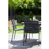 STAPELSTUHL Anthrazit, Schwarz, Teakfarben  - Anthrazit/Schwarz, KONVENTIONELL, Holz/Kunststoff (60/84/56cm) - Gardenson