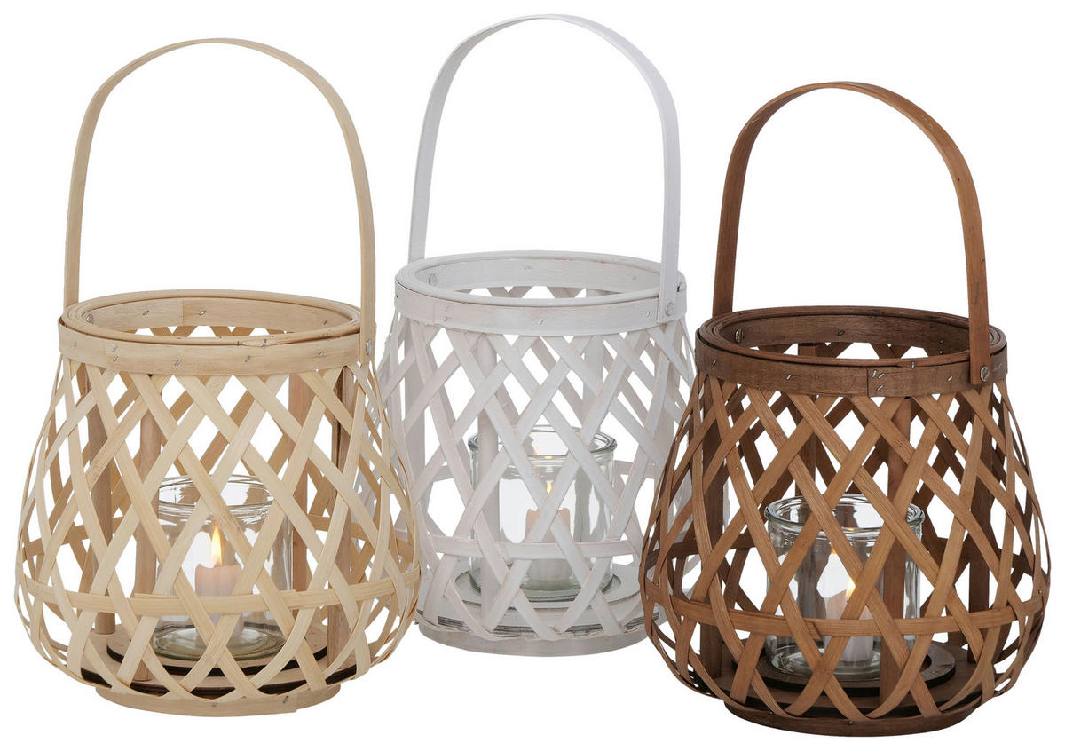 LJUSLYKTA - vit/mörkbrun, Basics, trä (25/25cm)