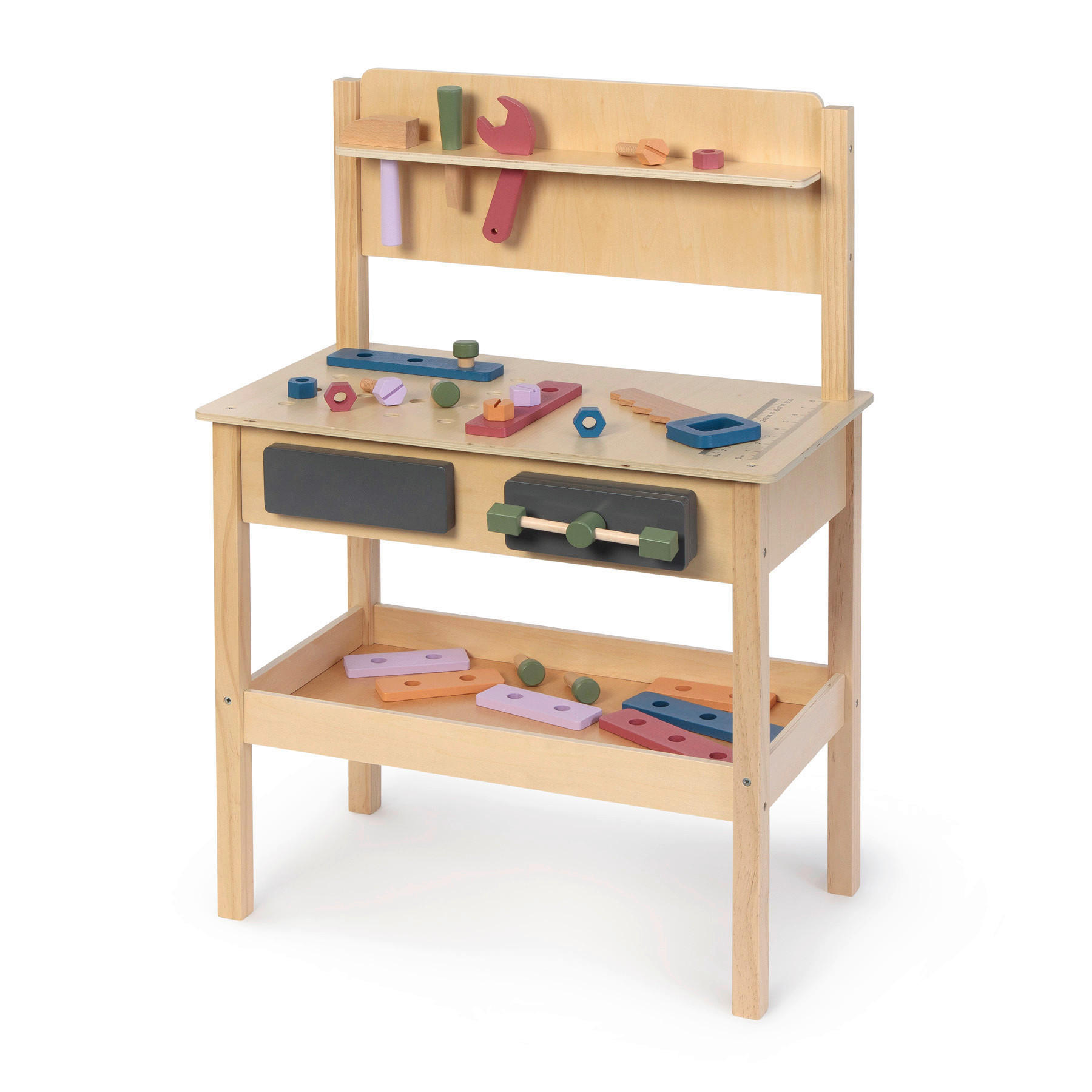 KINDERWERKBANK SORBUS  - Naturfarben, Basics, Holz/Holzwerkstoff (55/34/80cm) - MUSTERKIND