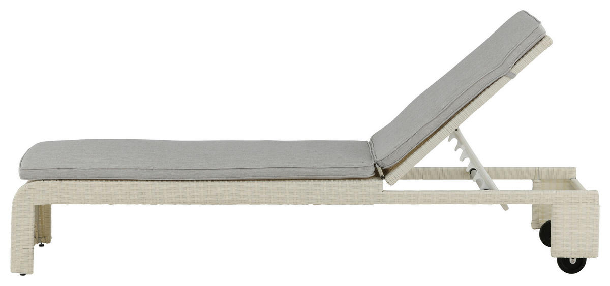 SONNENLIEGE 60/32/196 cm  - Weiß, KONVENTIONELL, Kunststoff (60/32/196cm) - Gardenson