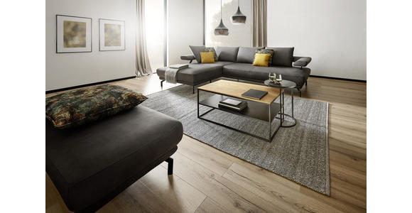 COUCHTISCH in Holz, Metall 100/60/41,5 cm - Eichefarben/Schwarz, Design, Holz/Metall (100/60/41,5cm) - Johann Jakob
