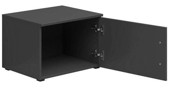 AUFSATZSCHRANK 50/35/40 cm   - Schwarz/Graphitfarben, MODERN, Holzwerkstoff/Kunststoff (50/35/40cm) - Carryhome