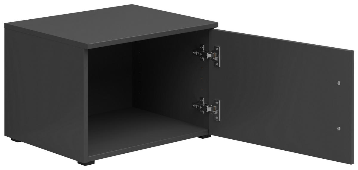 EXTENSIE LA DULAP in grafit  - grafit/negru, Modern, plastic/material pe bază de lemn (50/35/40cm) - Carryhome