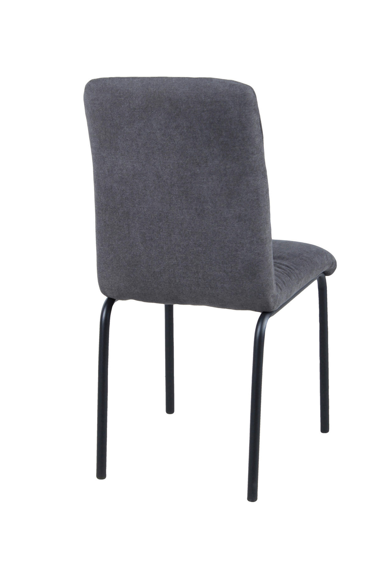 STUHL-SET 2 Stück  in  - Dunkelgrau/Schwarz, Design, Textil/Metall (44,5/87/55,5cm) - Livetastic