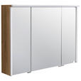 SPIEGELSCHRANK 90/65,6/15 cm  - Chromfarben/Eichefarben, Design, Glas/Holzwerkstoff (90/65,6/15cm) - Dieter Knoll