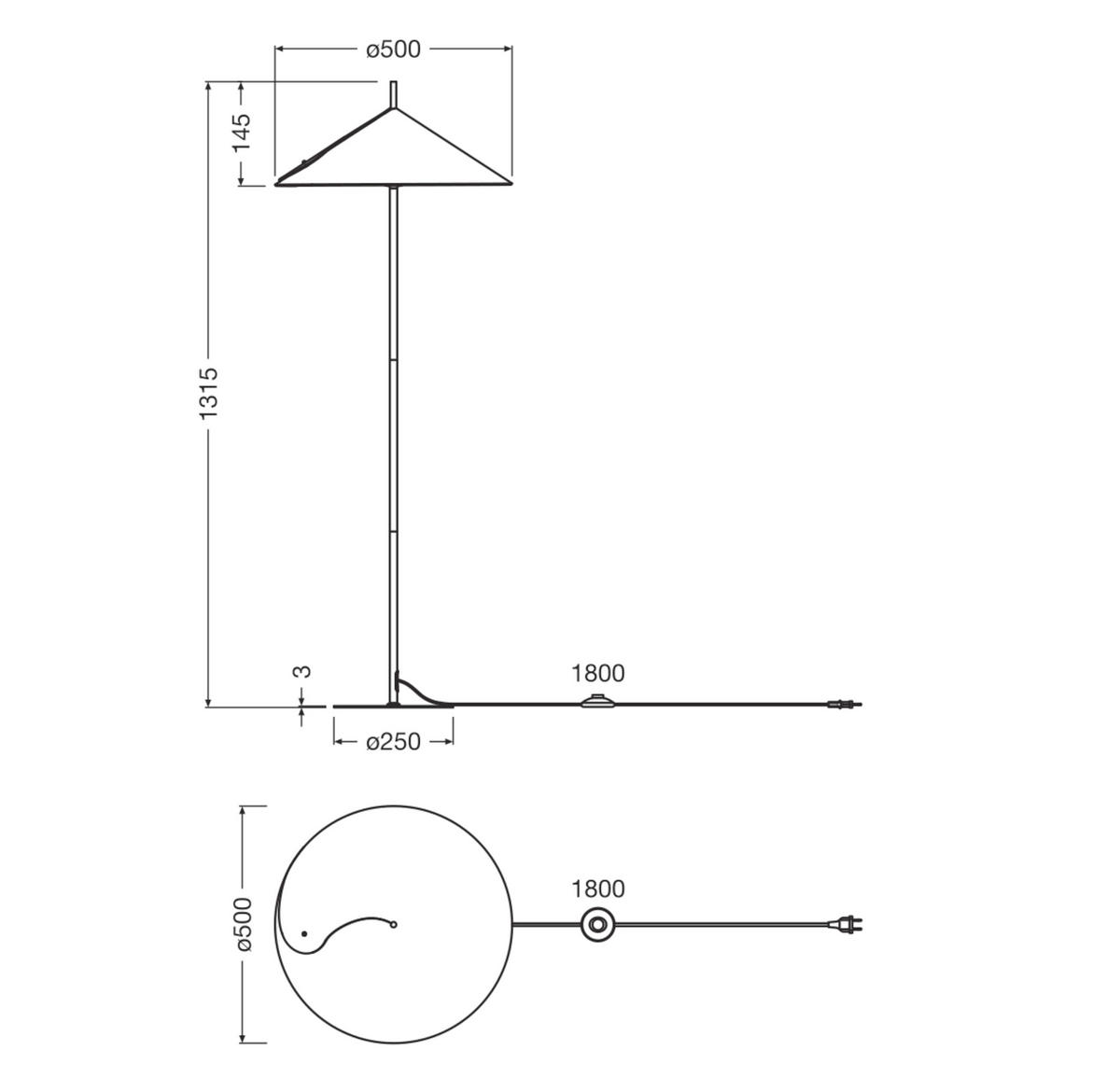 STEHLEUCHTE 50/131,5 cm   - Blau, Basics, Glas/Textil (50/131,5cm) - Osram