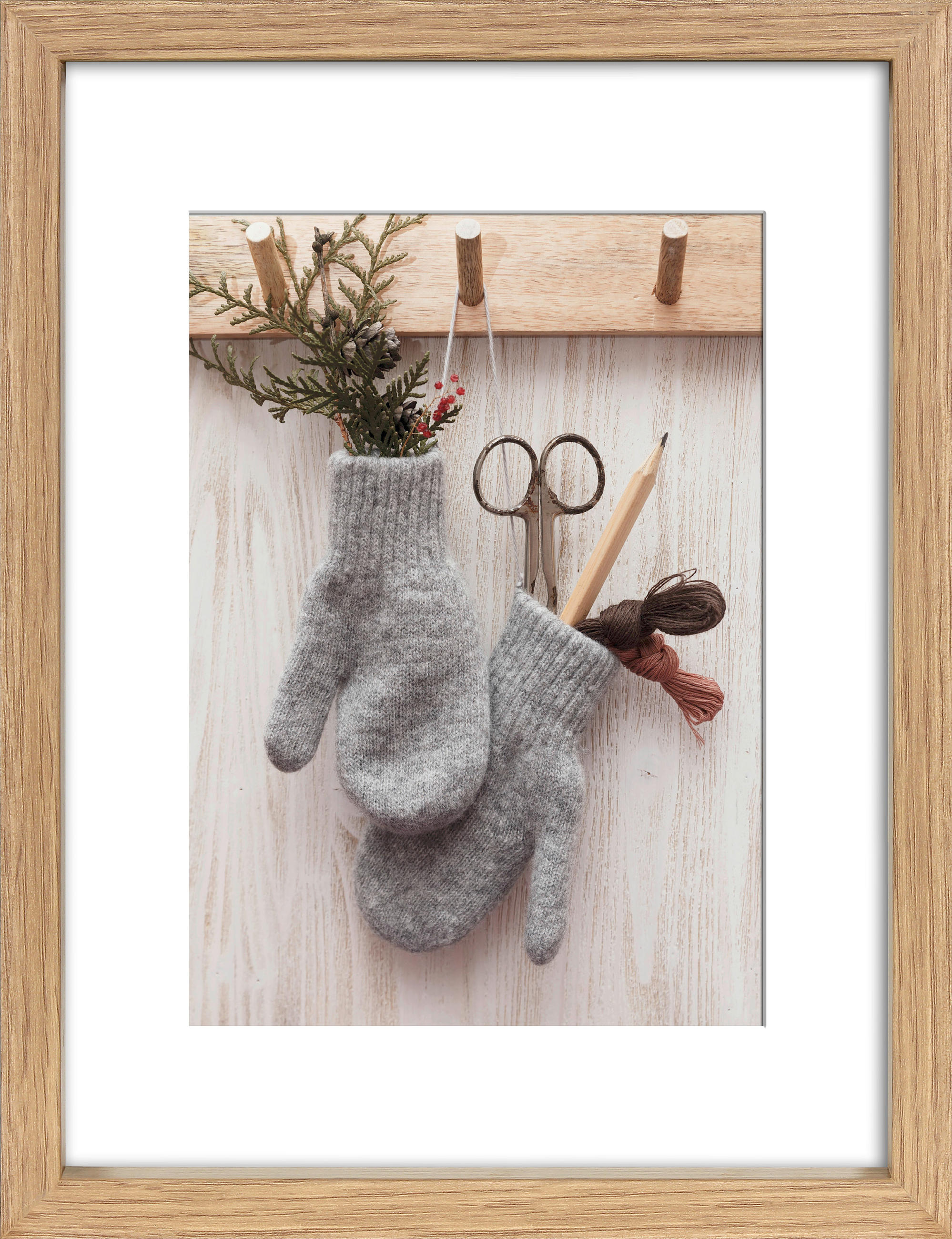 BILDERRAHMEN NORDIC EICHE - Eichefarben, Basics, Glas/Holzwerkstoff (18/24cm)