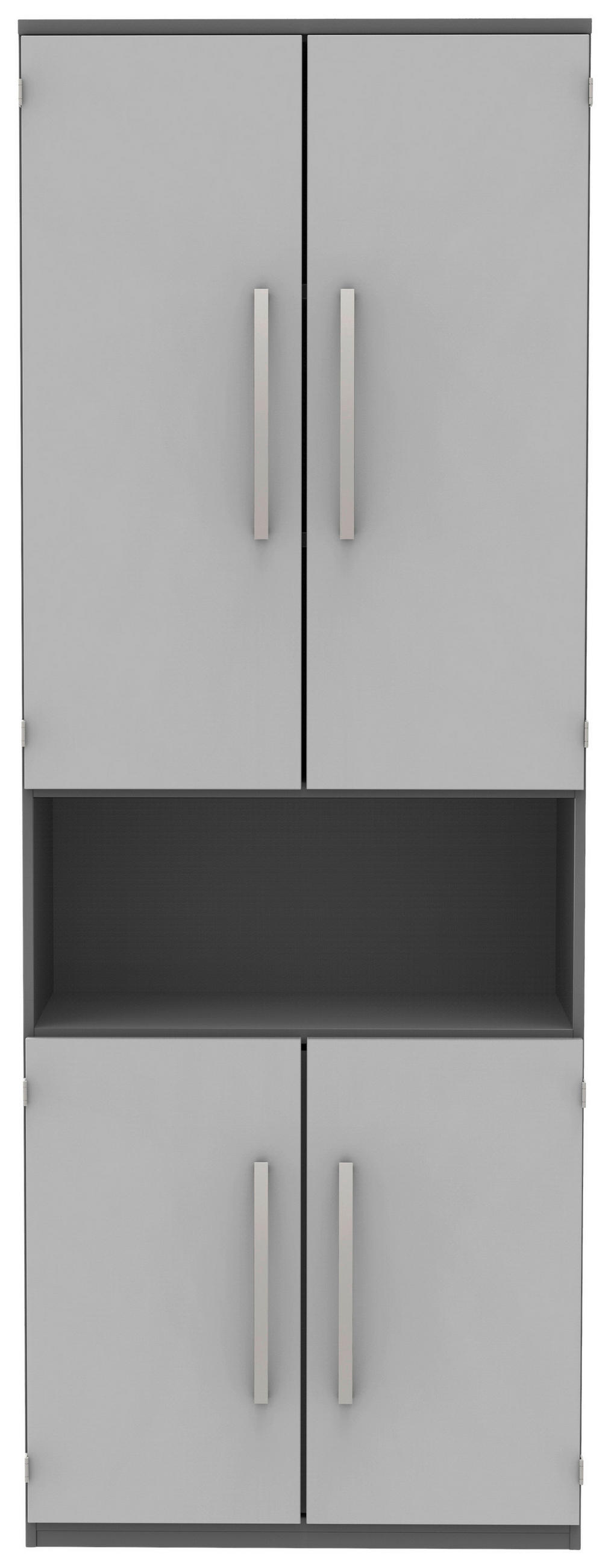 AKTENSCHRANK 80/217,4/43 cm  - Anthrazit/Hellgrau, KONVENTIONELL, Holzwerkstoff (80/217,4/43cm) - Moderano