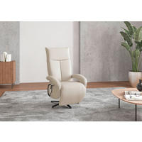 SESSEL in Flachgewebe Creme  - Creme/Schwarz, Konventionell, Textil/Metall (74/112/82cm) - Sit & More
