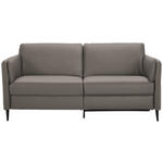 3-SITZER-SOFA Latina in Echtleder Graubraun   - Graubraun/Schwarz, Design, Leder/Metall (190/84/99cm) - Dieter Knoll