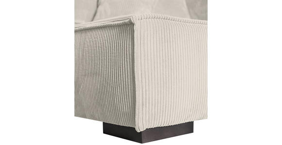 ECKSOFA Creme Cord  - Creme/Braun, KONVENTIONELL, Holz/Textil (230/190cm) - Carryhome