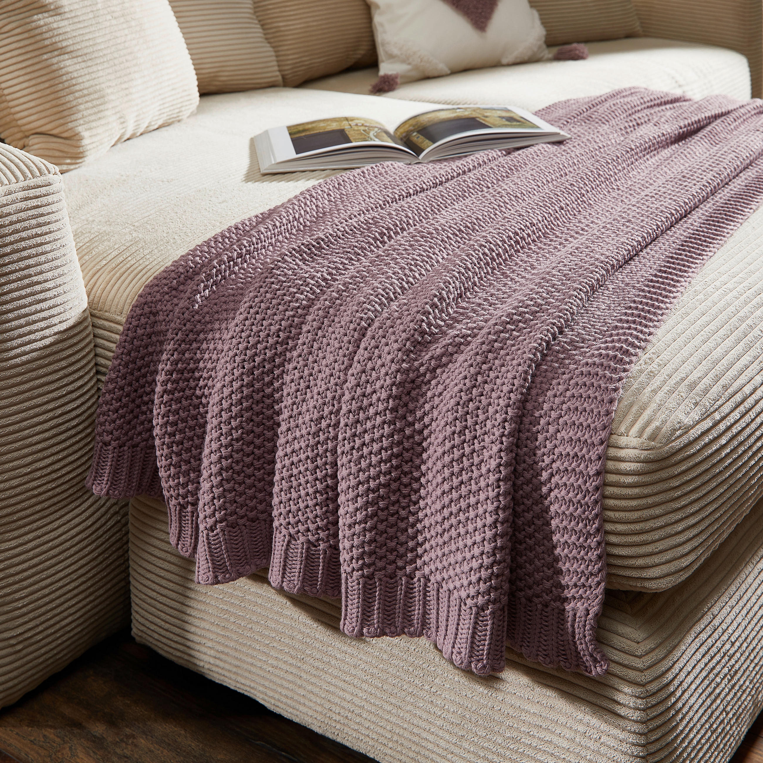 WOHNDECKE 130/170 cm  - Lila, Basics, Textil (130/170cm) - Novel