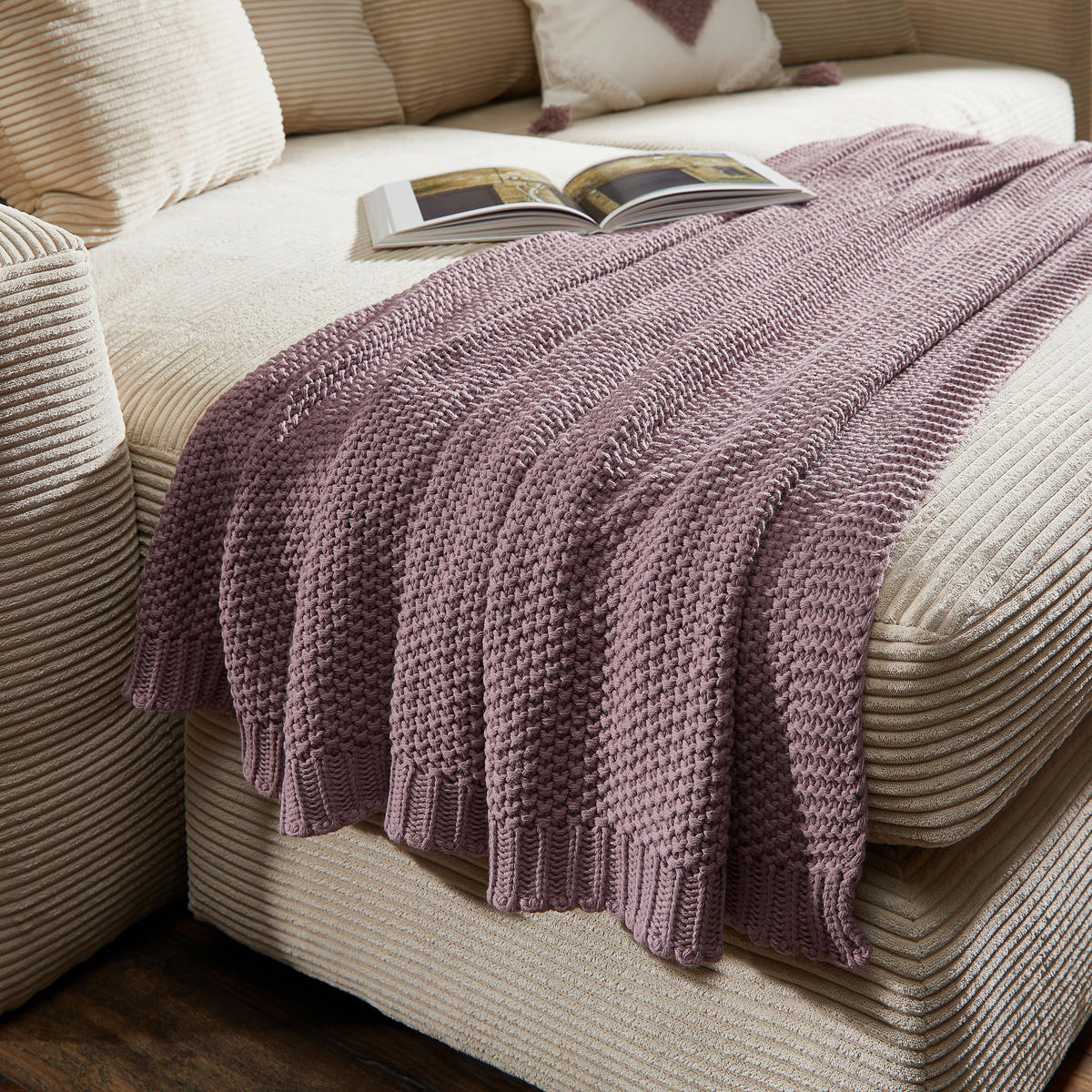 WOHNDECKE 130/170 cm  - Lila, Basics, Textil (130/170cm) - Novel
