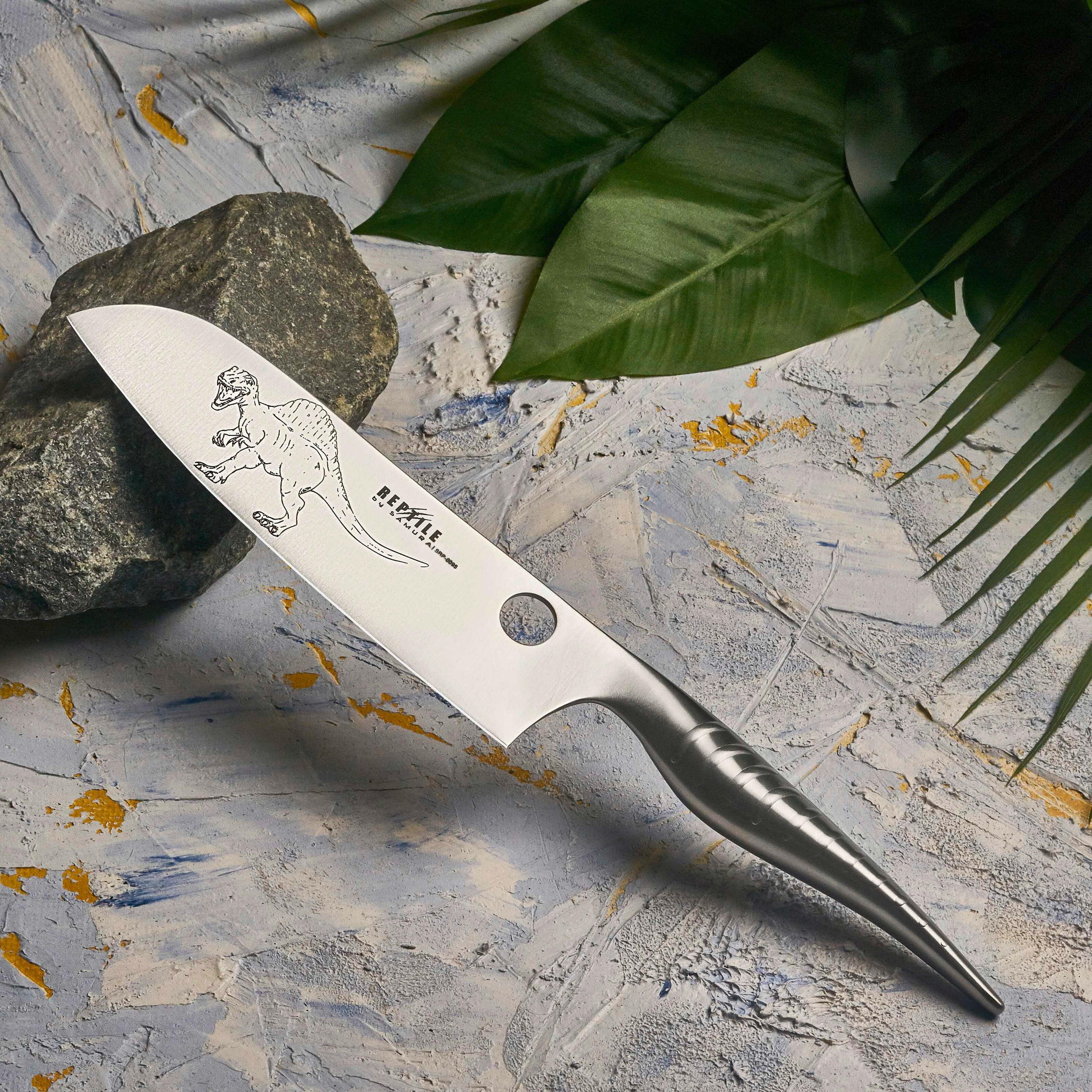 NOŽ SANTOKU  Reptile        31 cm    nerjaveče jeklo - srebrne barve, Basics, kovina (31cm) - Samura