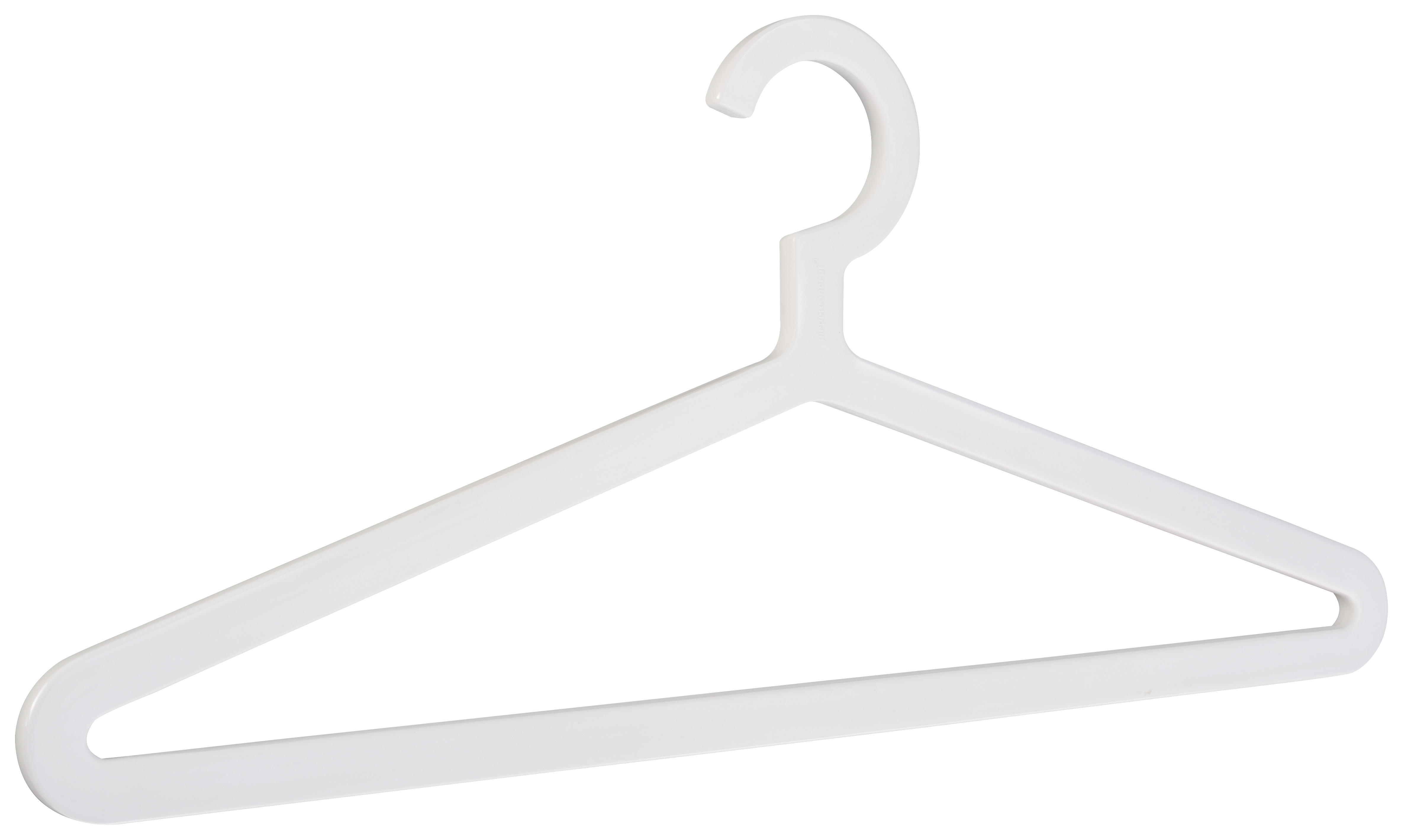 Klappbarer Kleiderbügel aus Kunststoff mit Clips – 14 Clips - Weiß - Polen,  A-Ware - Großhandelsplattform