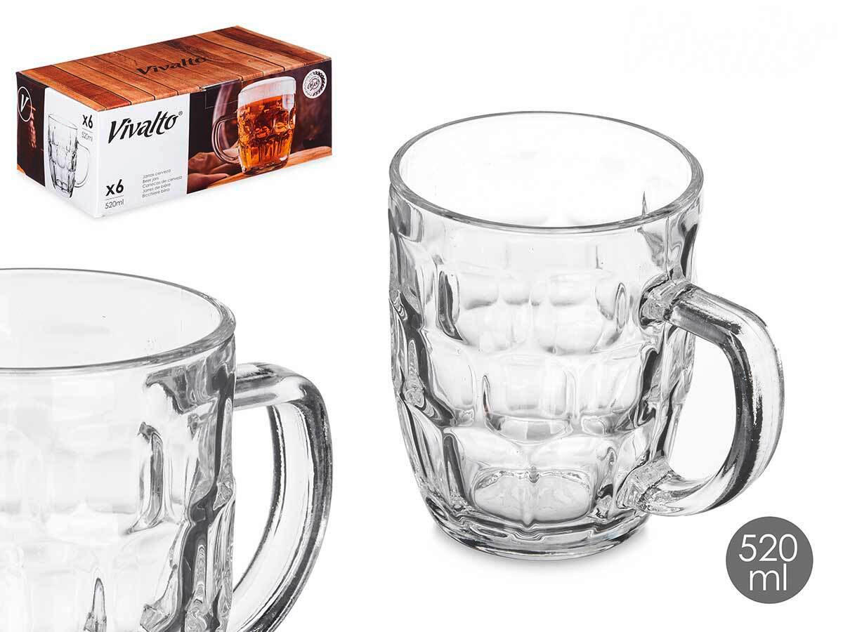 VRČ ZA PIVO  520 ml  VIVALTO  - prozirno, Basics, staklo (9,5/14/12,5cm)