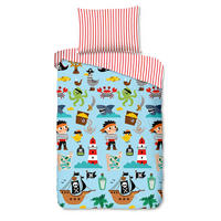 KINDERBETTWÄSCHE 140/200 cm  - Türkis/Rot, Trend, Textil (140/200cm)