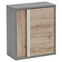 HÄNGESCHRANK 40,5/48,5/20,5 cm  - Eichefarben/Alufarben, KONVENTIONELL, Holzwerkstoff/Metall (40,5/48,5/20,5cm) - Stylife