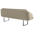 SITZBANK 255/89/68 cm Velours, Flachgewebe Sandfarben, Beige Metall  - Sandfarben/Beige, Design, Textil/Metall (255/89/68cm) - Dieter Knoll