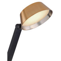 LED ÍRÓASZTALI LÁMPA - fekete/aranyszínű, Basics, műanyag/fém (48/17/51,5cm)