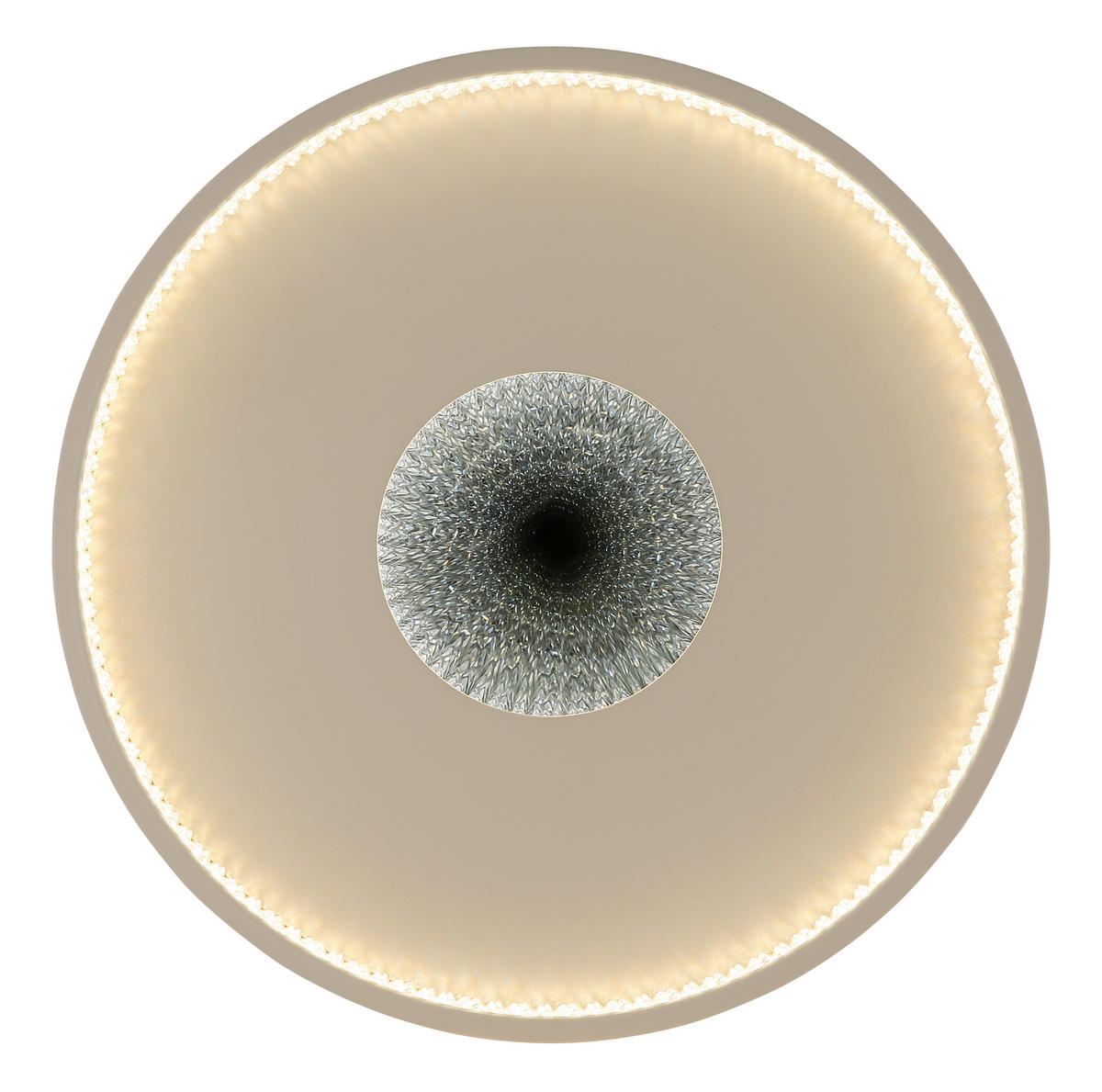 LED-DECKENLEUCHTE SHIRLEY 41/6.5 cm   - Sandfarben/Klar, Design, Kunststoff/Metall (41/6.5cm) - Globo