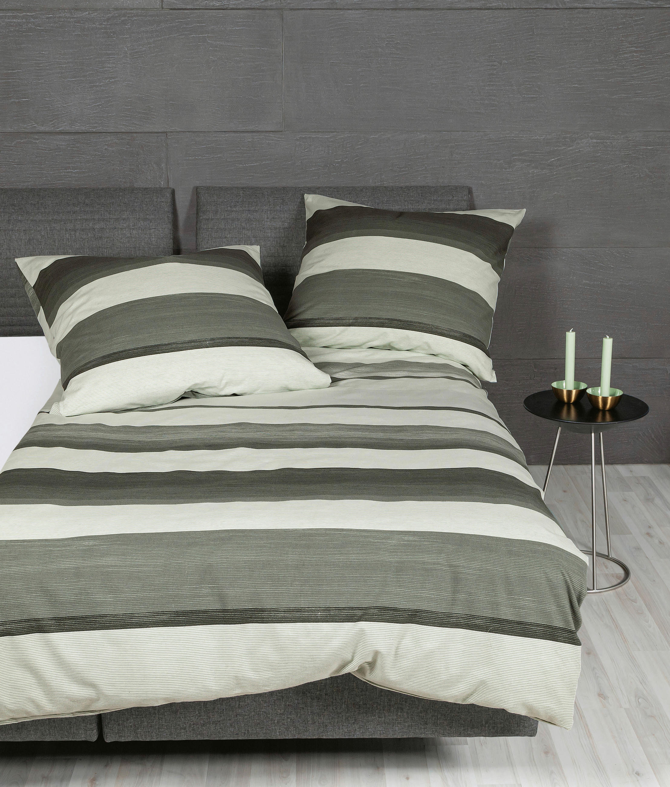 BETTWÄSCHE DAVOS Biber 135/200 cm  - Grün, Design, Textil (135/200cm) - Janine