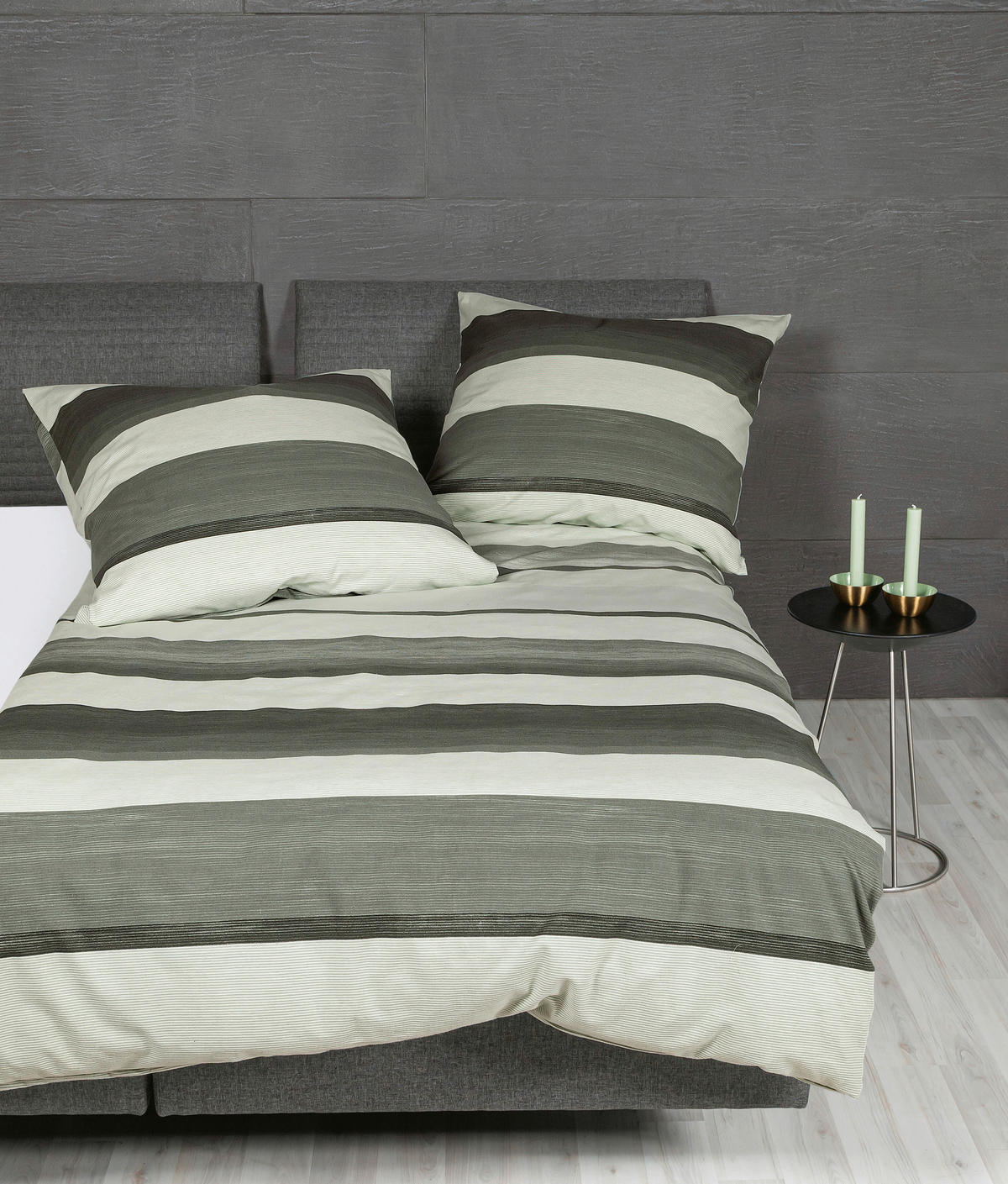 BETTWÄSCHE DAVOS Biber 135/200 cm  - Grün, Design, Textil (135/200cm) - Janine