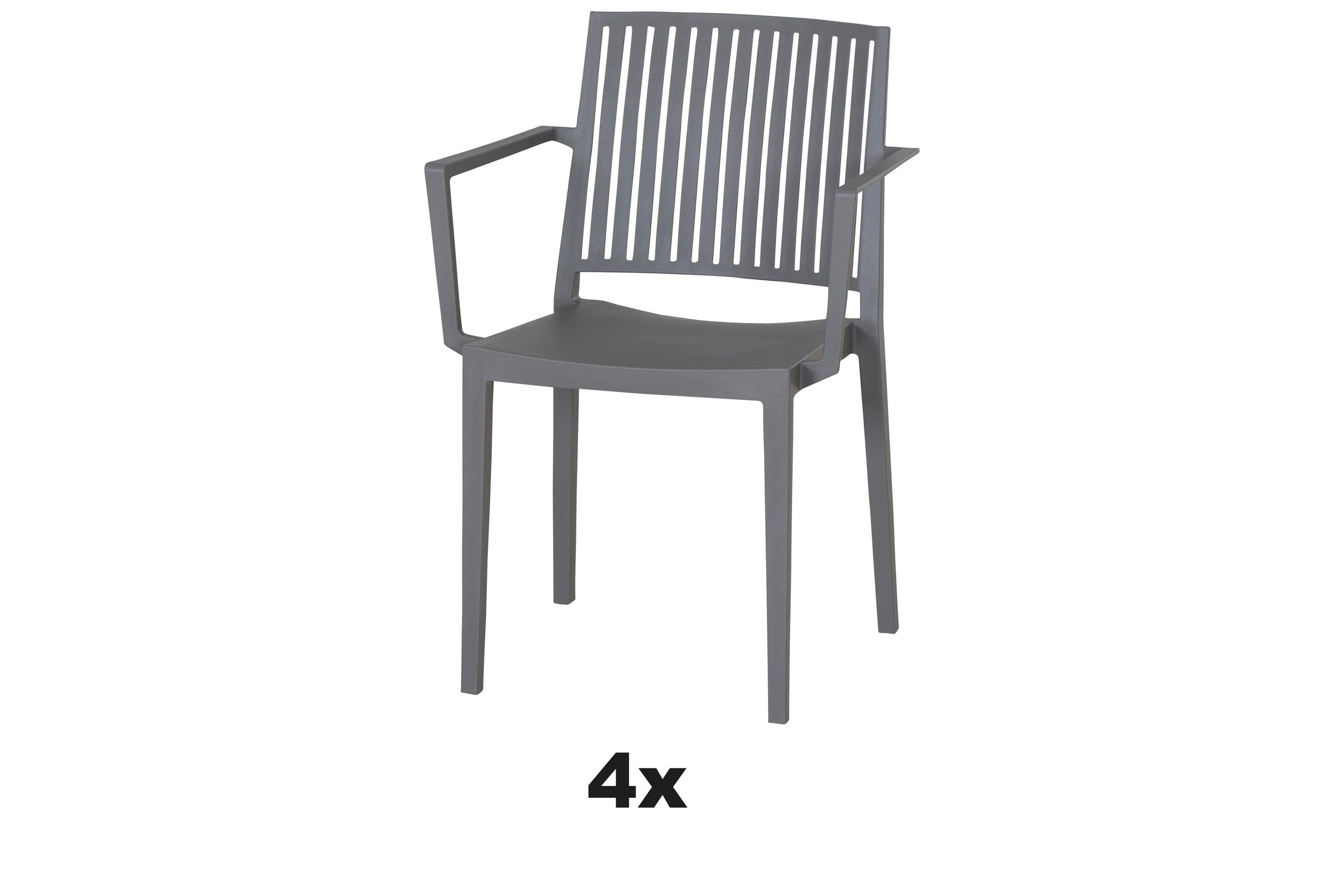 STAPELSTUHL Grau  - Grau, Basics, Kunststoff (57/80/56cm) - Siena Garden