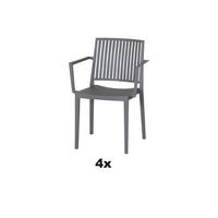 STAPELSTUHL Grau  - Grau, Basics, Kunststoff (57/80/56cm) - Siena Garden