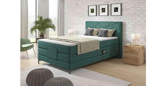 BOXSPRINGBETT 120/200 cm in Grün - Schwarz/Grün, KONVENTIONELL, Textil/Metall (120/200cm) - Esposa
