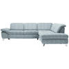 ECKSOFA Türkis Webstoff  - Türkis/Chromfarben, Design, Textil/Metall (319/260cm) - Beldomo Style
