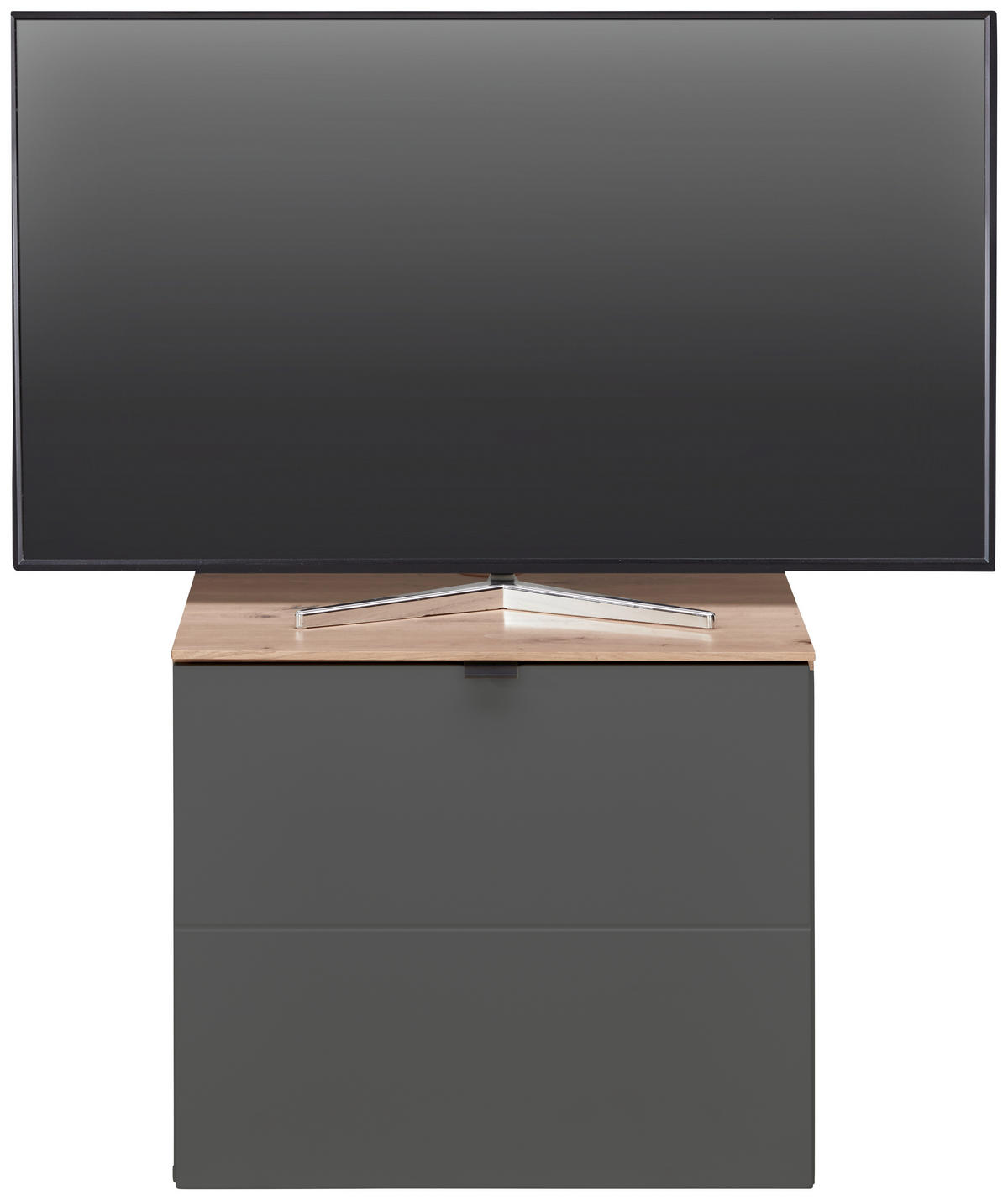 TV-ELEMENT Graphitfarben, Eiche Artisan  60/62/44 cm  - Schwarz/Graphitfarben, Modern, Holzwerkstoff/Metall (60/62/44cm) - Hom`in