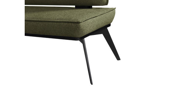 SITZBANK 173/90/65 cm Webstoff Olivgrün, Schwarz Buche massiv - Schwarz/Olivgrün, Basics, Holz/Textil (173/90/65cm) - Carryhome