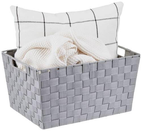 Aufbewahrungskorb Carolyn 41x29 cm Kunststoff Grau