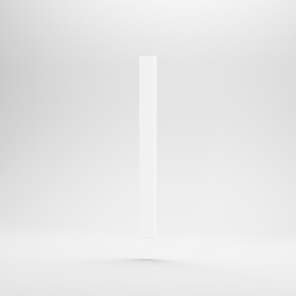 Hézagkitöltő léc magas elemhez - magasfényű fehér, Basics, fa - Carryhome