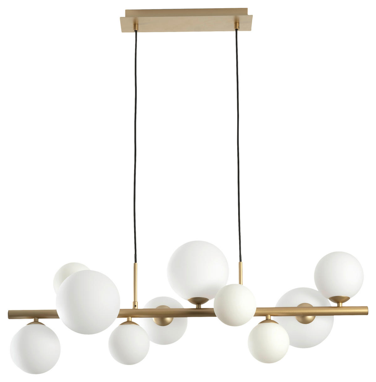 VISIACE SVIETIDLO, 86/33/150 cm  - zlatá, Design, kov/sklo (86/33/150cm)
