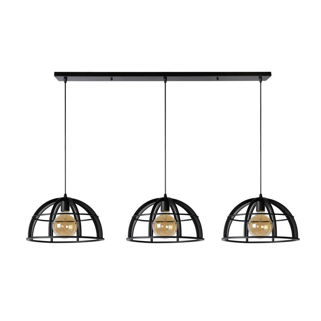 Thumbnail - Lucide Led-Hängeleuchte Dikra, Schwarz, Metall, rechteckig,rechteckig, 40x150x150 cm, RoHS, Reach, Lampen & Leuchten, In...