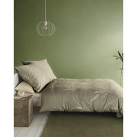 POSTELJNINA Organic 140/220 cm mako saten kaki  - kaki, Konvencionalno, tekstil (140/220cm) - Kaeppel