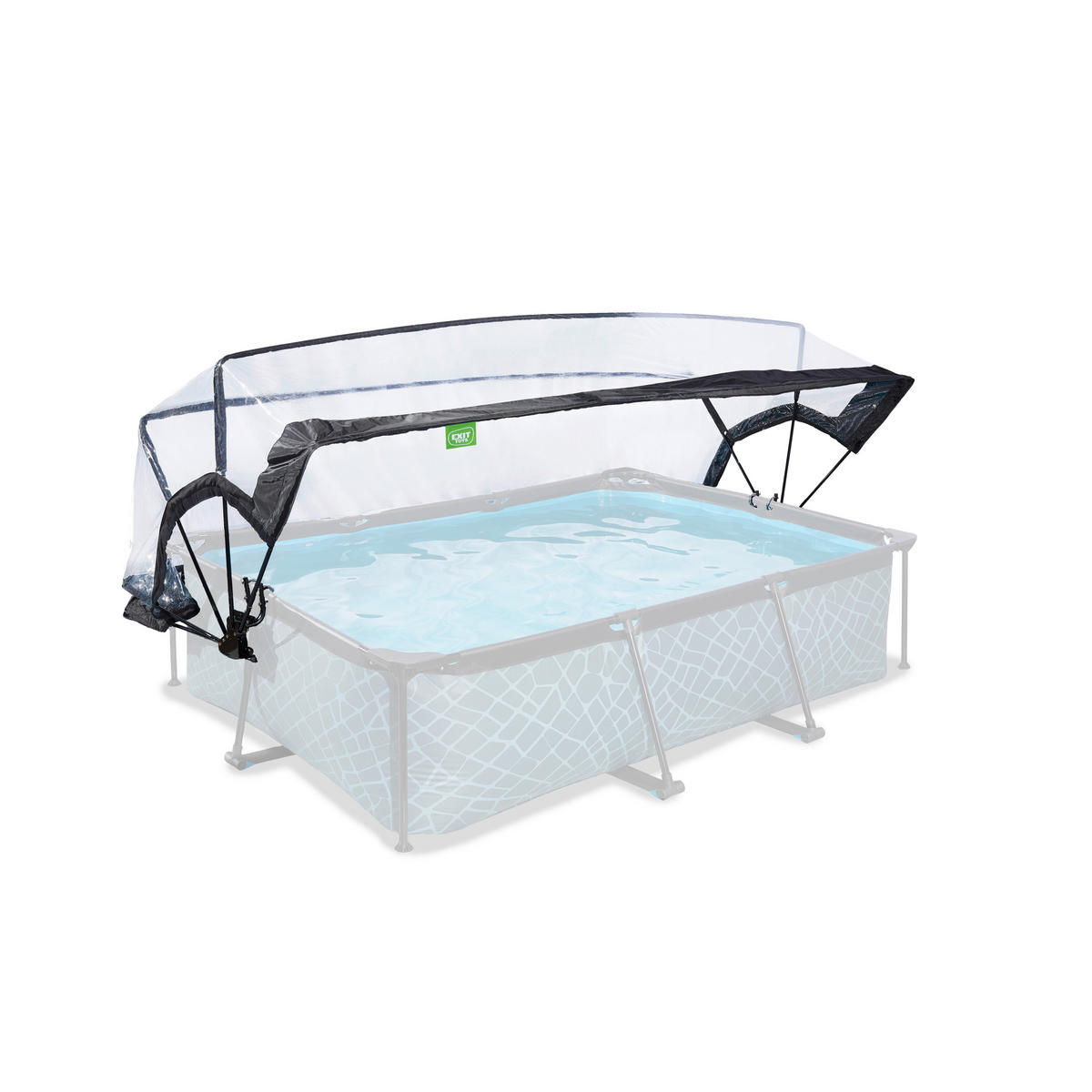POOLTAK - transparent, Klassisk, metall/plast (273/210/85cm) - EXIT Toys