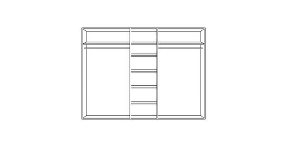 DREHTÜRENSCHRANK  in Champagner, Eiche Artisan  - Champagner/Bronzefarben, LIFESTYLE, Glas/Holzwerkstoff (272/228/60cm) - Landscape