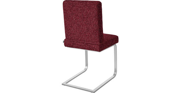 SCHWINGSTUHL in Stahl Chenille - Chromfarben/Rot, Design, Textil/Metall (46/92/60cm) - Dieter Knoll