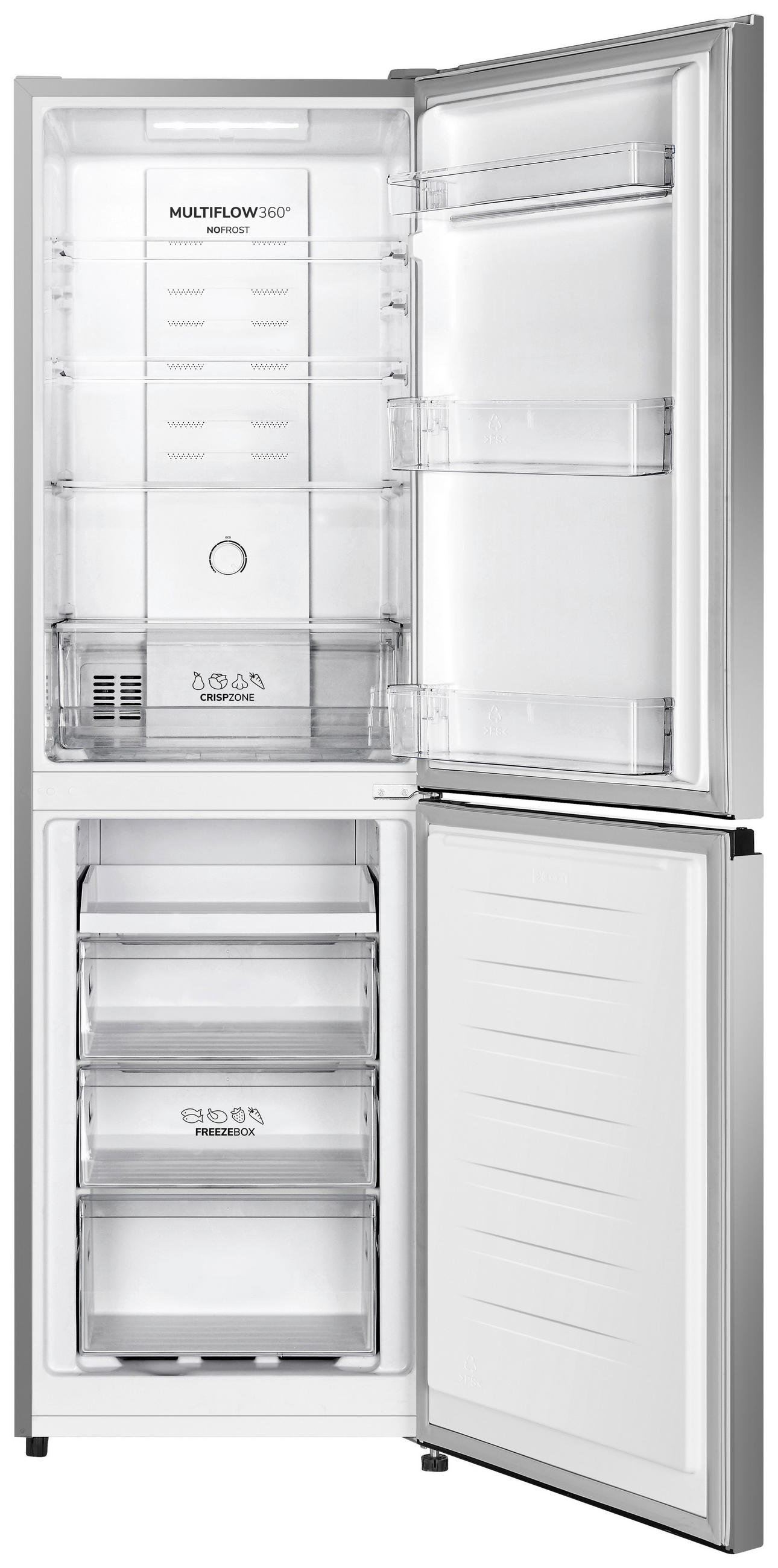 KÜHL-GEFRIER-KOMBINATION NRK418DCS4  - Edelstahlfarben, MODERN, Glas/Kunststoff (55/182,4/55,7cm) - Gorenje