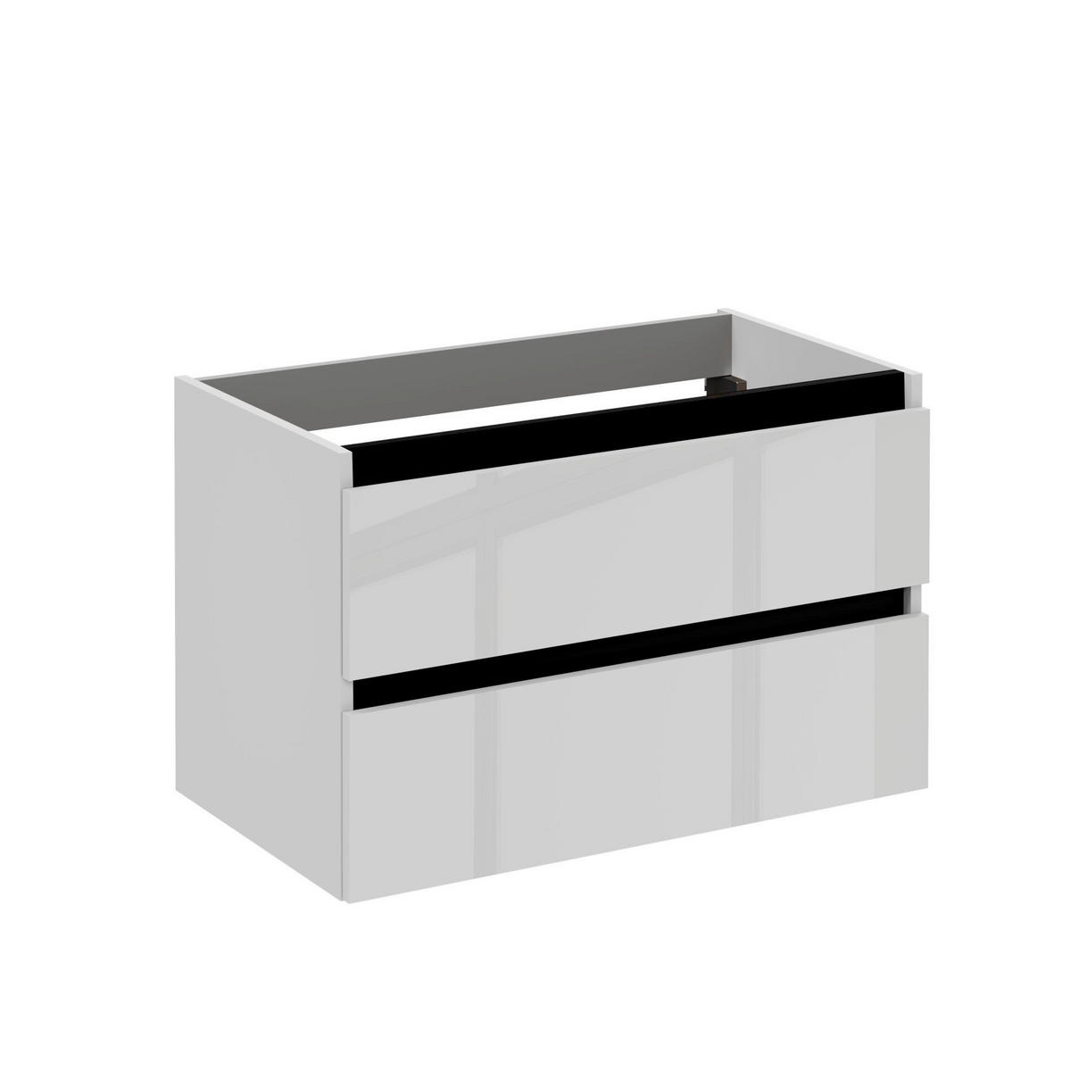 WASCHBECKENUNTERSCHRANK 80/51/46 cm  - Schwarz/Weiß, MODERN, Holzwerkstoff (80/51/46cm) - Voleo
