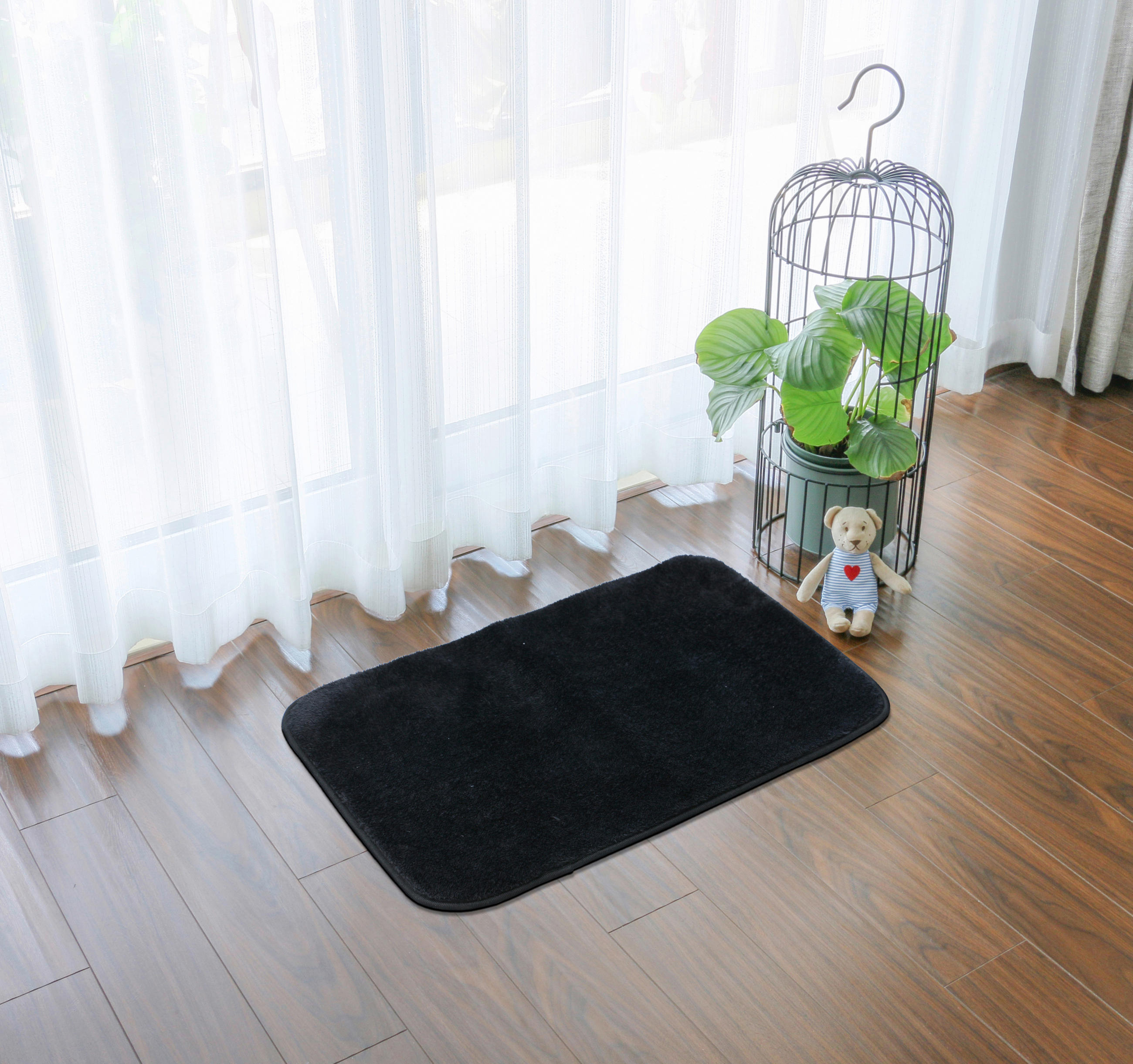 KOPALNIŠKA PREPROGA TYNA črna 70/45 cm - črna, Basics, tekstil (70/45cm) - Boxxx