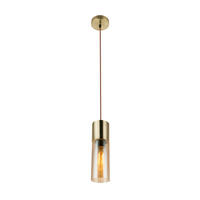 Lustră 10,5/10,5/152,5 cm  - alămiu, Konventionell, sticlă/metal (10,5/10,5/152,5cm)