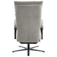 RELAXSESSEL in Textil Hellgrau  - Hellgrau/Schwarz, Design, Textil/Metall (68/117/85cm) - Cantus