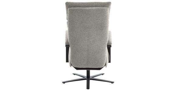 RELAXSESSEL in Textil Hellgrau - Hellgrau/Schwarz, Design, Textil/Metall (68/117/85cm) - Cantus