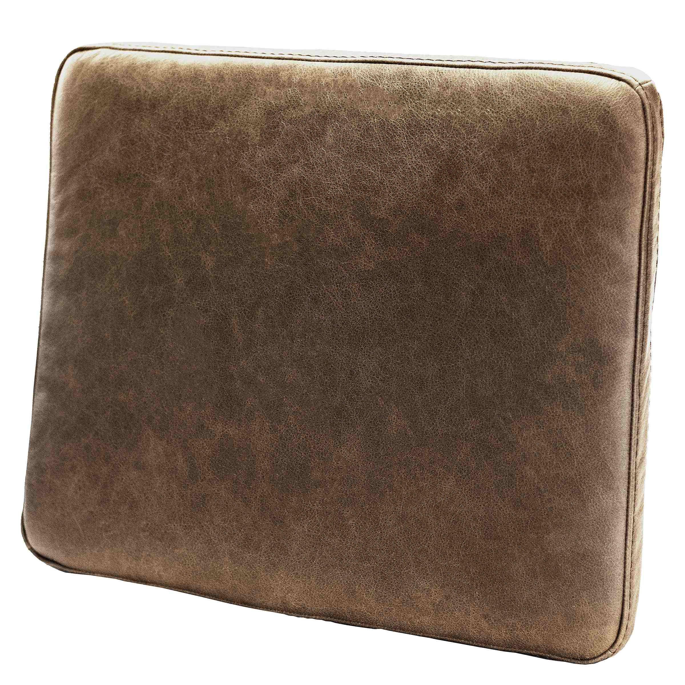 ZIERKISSEN    52/42/7 cm  - Graubraun, Design, Leder/Textil (52/42/7cm) - Livetastic